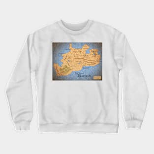 Elmoryn's Map - The Kinless Trilogy fantasy book series Crewneck Sweatshirt